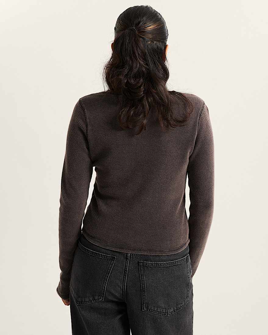 Teri Waffle Langarmhemd VANS Schwarz ALT3