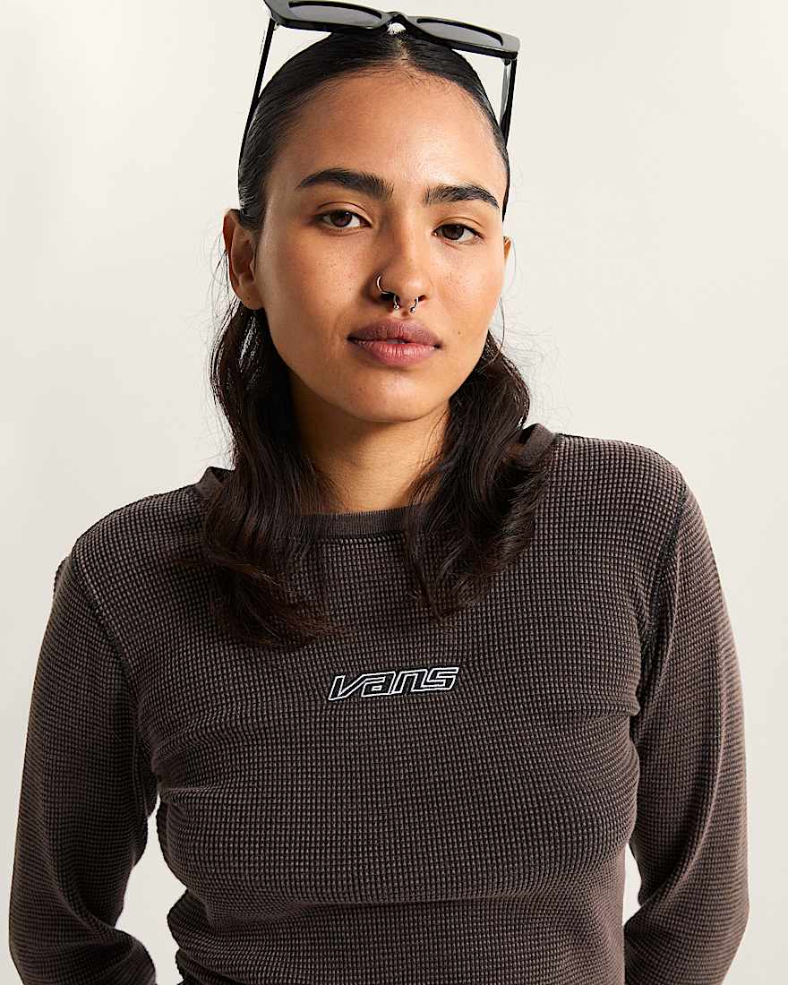 Teri Waffle Langarmhemd VANS Schwarz ALT5