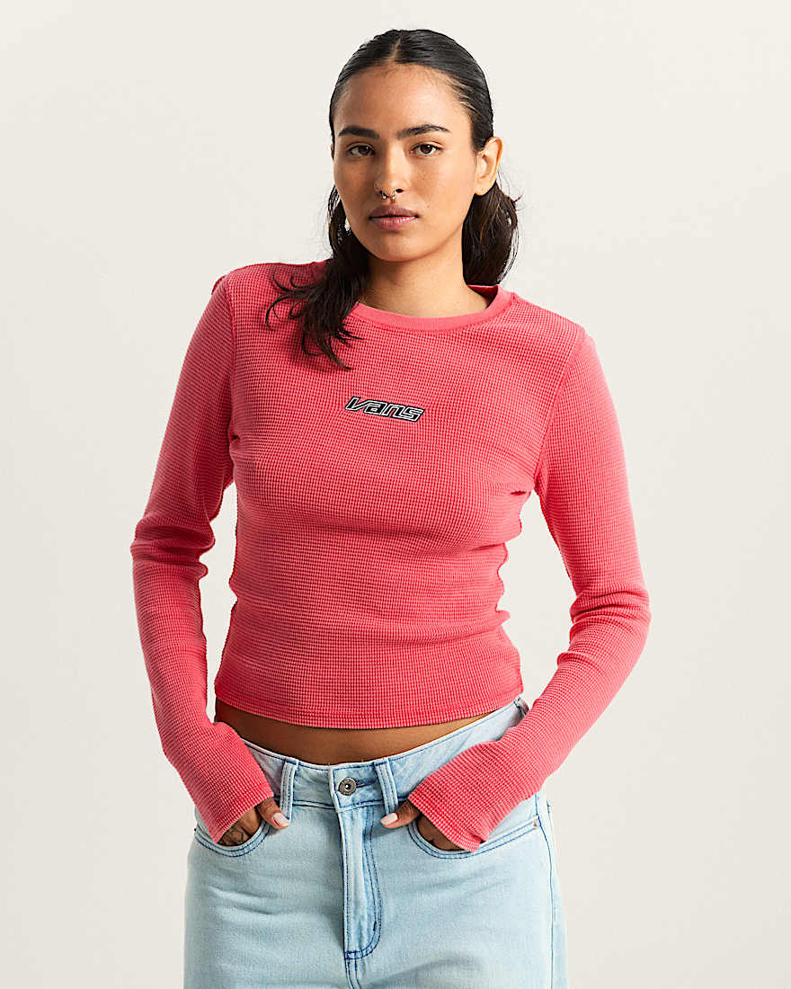 Teri Waffle Langarmhemd VANS Rosa ALT2