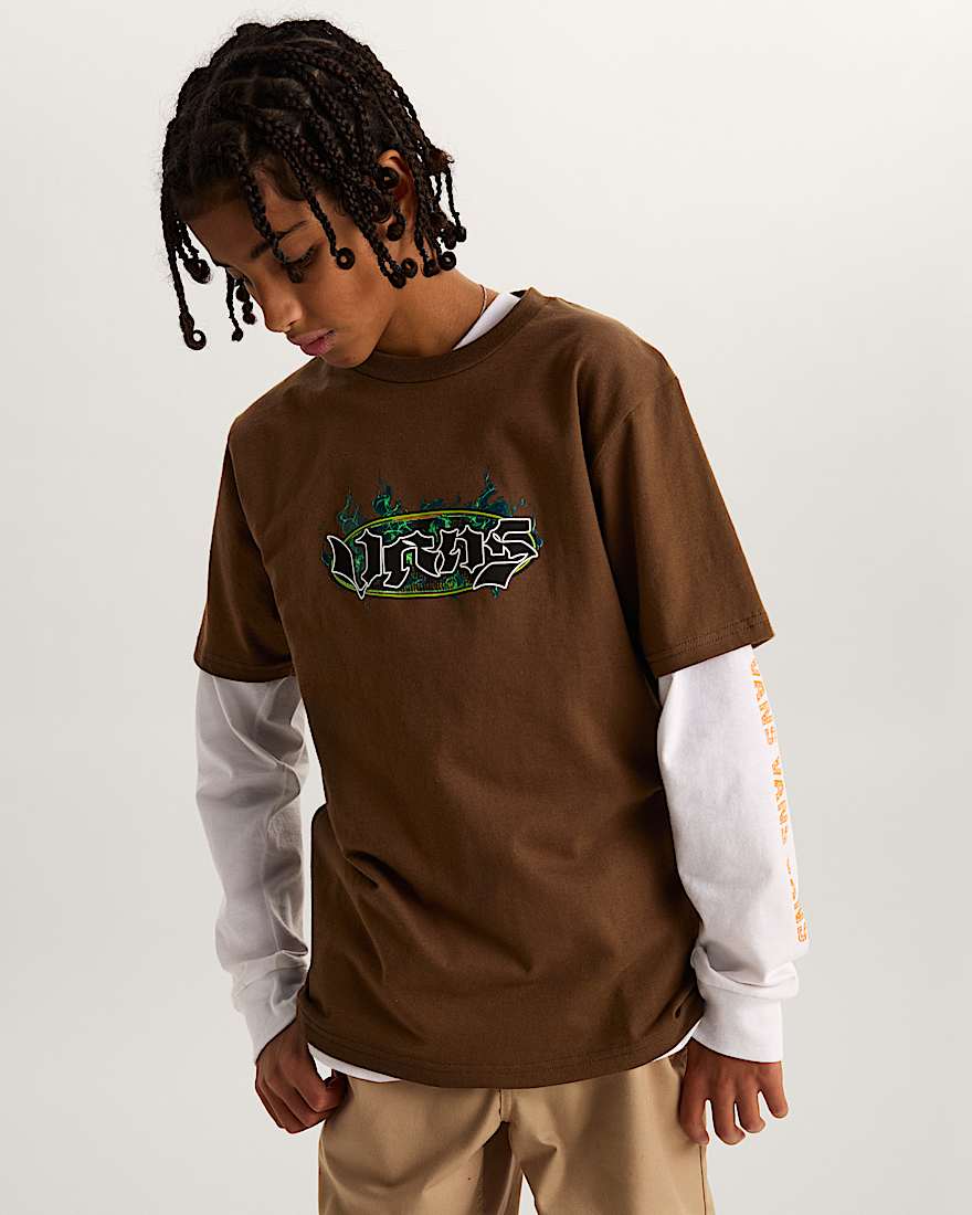 Kinder Night Spark TShirt 814 Jahre VANS Braun ALT2