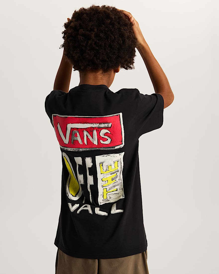 Kinder Vans On Canvas TShirt 814 Jahre VANS Schwarz ALT3