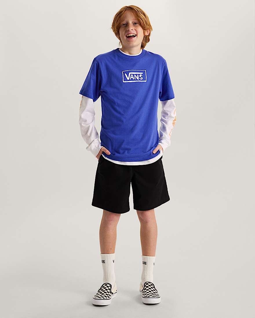 Kinder Vans On Canvas TShirt 814 Jahre VANS Blau ALT4