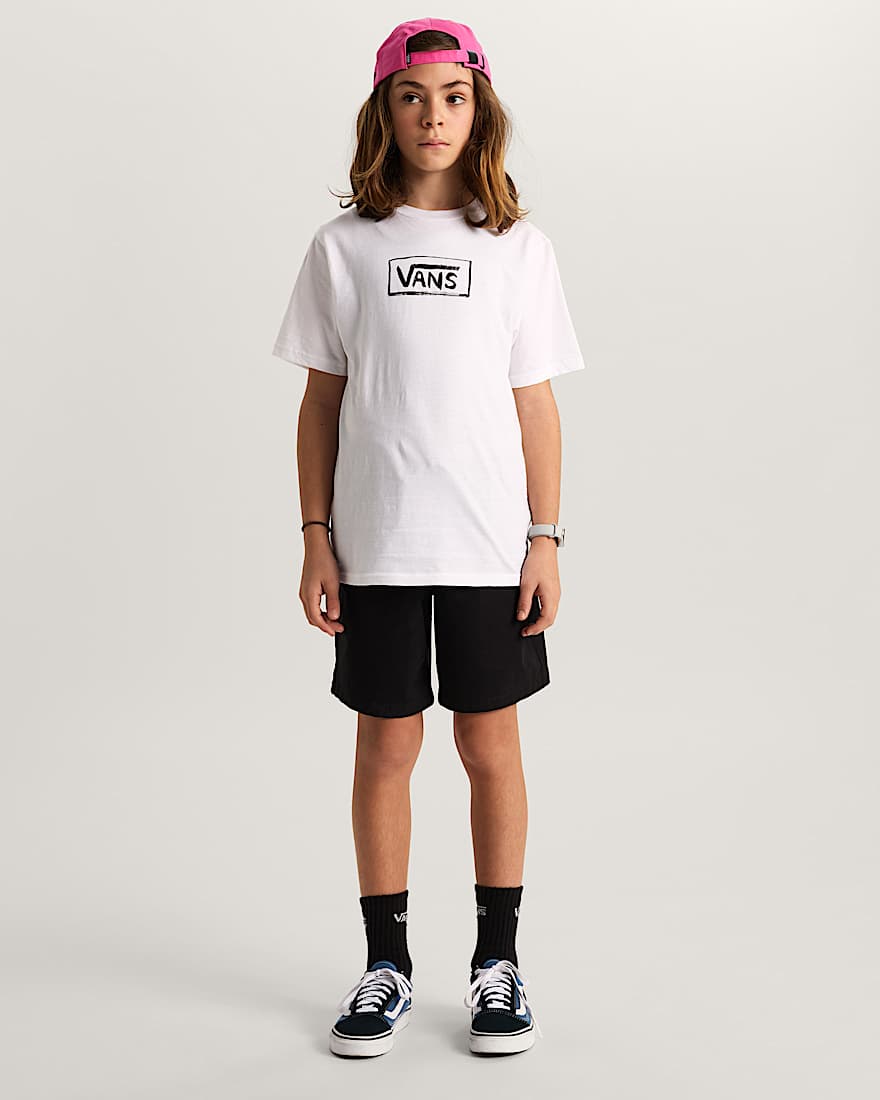 Kinder Vans On Canvas TShirt 814 Jahre VANS Wei ALT4