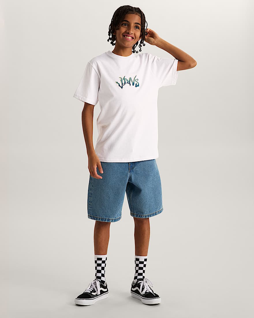 Kinder Wild Circle TShirt 814 Jahre VANS Wei ALT4