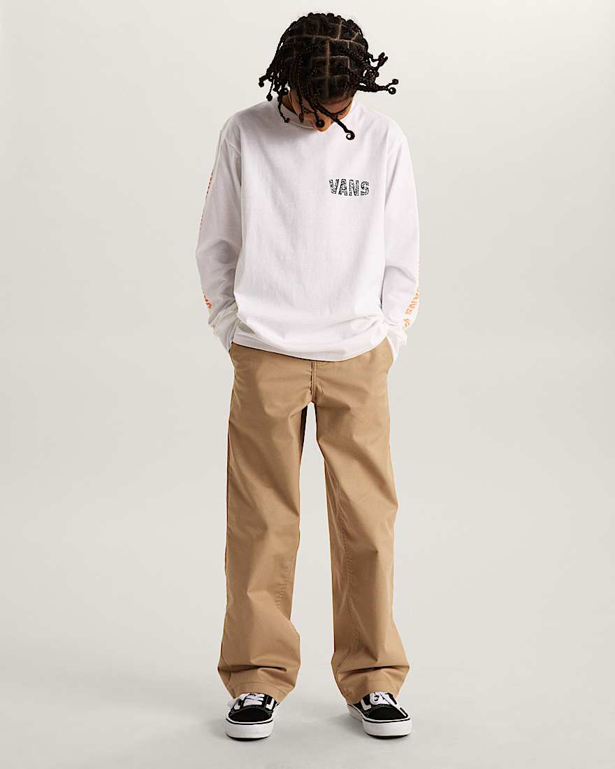 Kiner Racing Flames Langarmshirt 814 Jahre VANS Wei ALT5