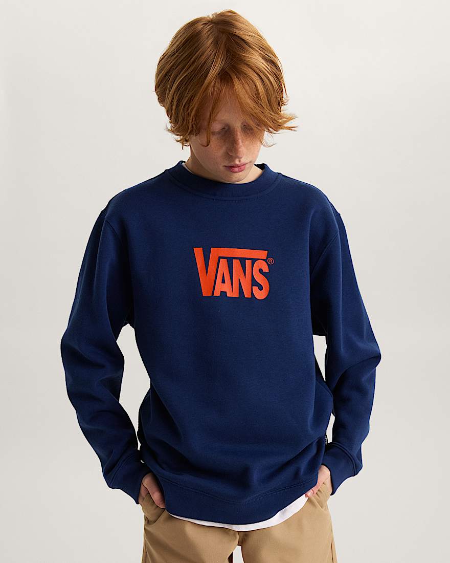Kinder StretchSweatshirt mit Rundhalsausschnitt und Logo 814 Jahre VANS Blau ALT2