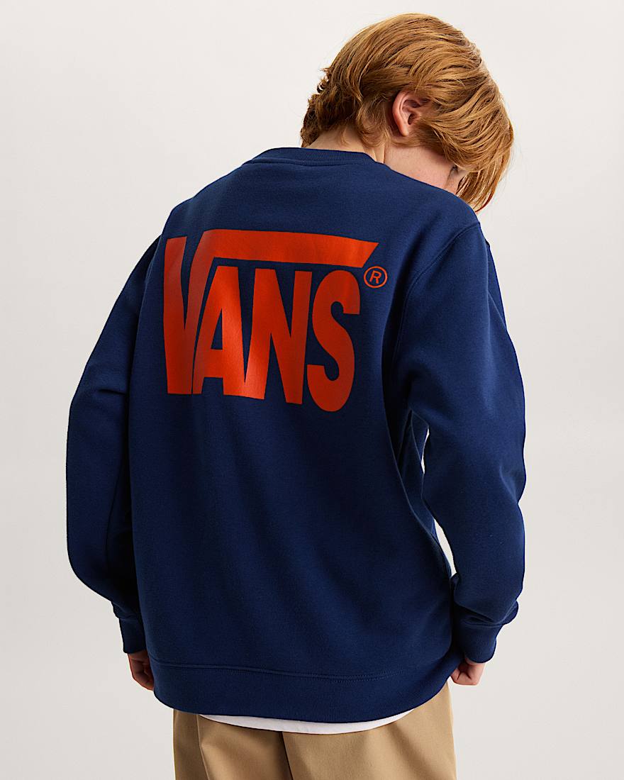 Stretch Logo Crew Deep IndigoFlame VANS Blau ALT3