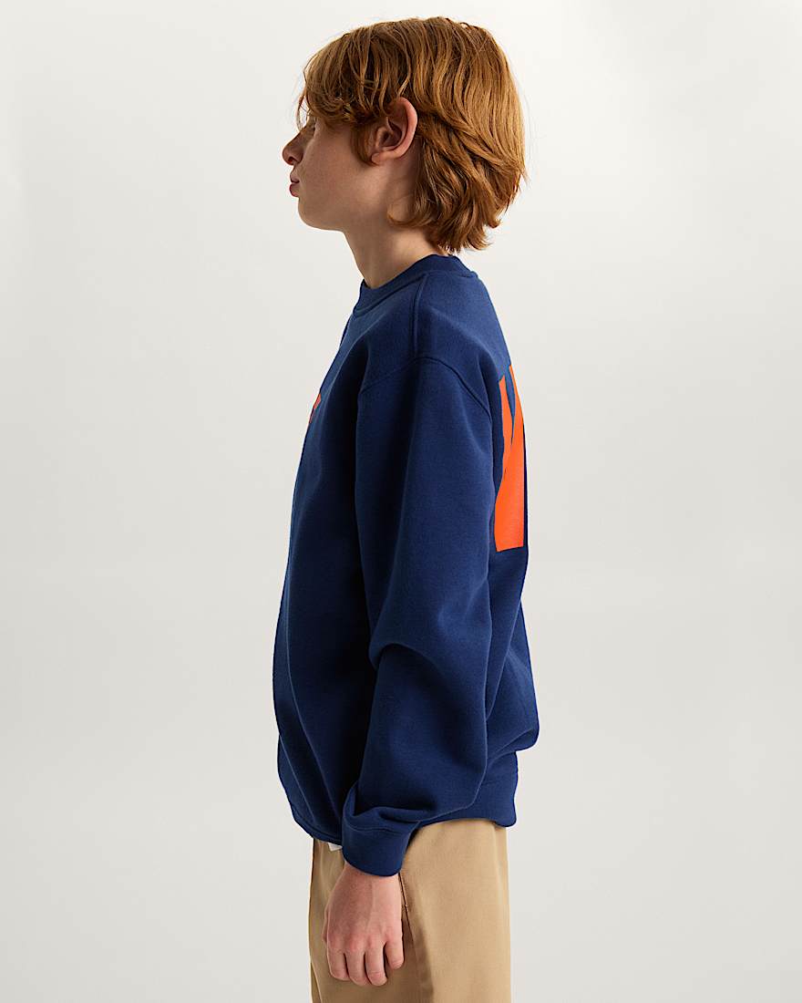 Stretch Logo Crew Deep IndigoFlame VANS Blau ALT4