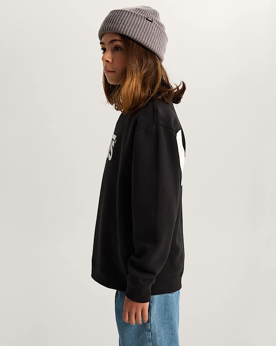 Kinder StretchSweatshirt mit Rundhalsausschnitt und Logo 814 Jahre VANS Schwarz ALT4
