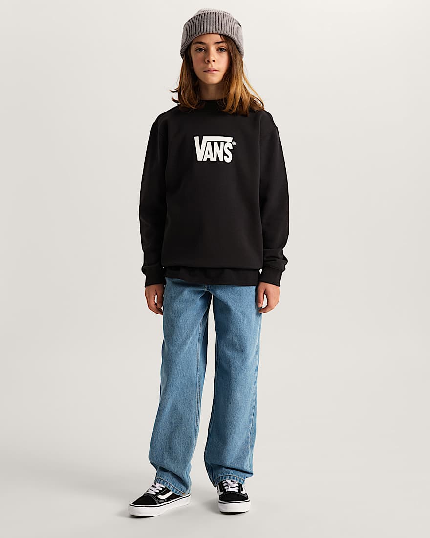 Kinder StretchSweatshirt mit Rundhalsausschnitt und Logo 814 Jahre VANS Schwarz ALT5