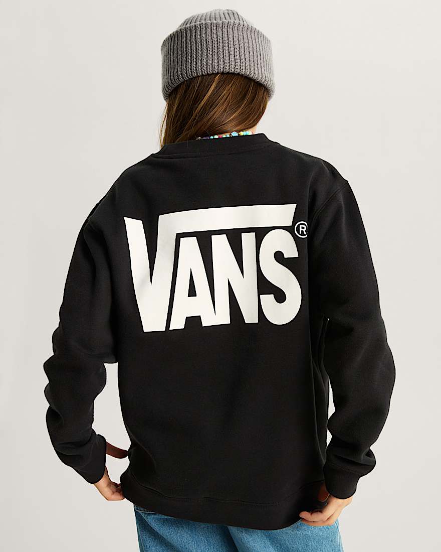 Kinder StretchSweatshirt mit Rundhalsausschnitt und Logo 814 Jahre VANS Schwarz ALT7