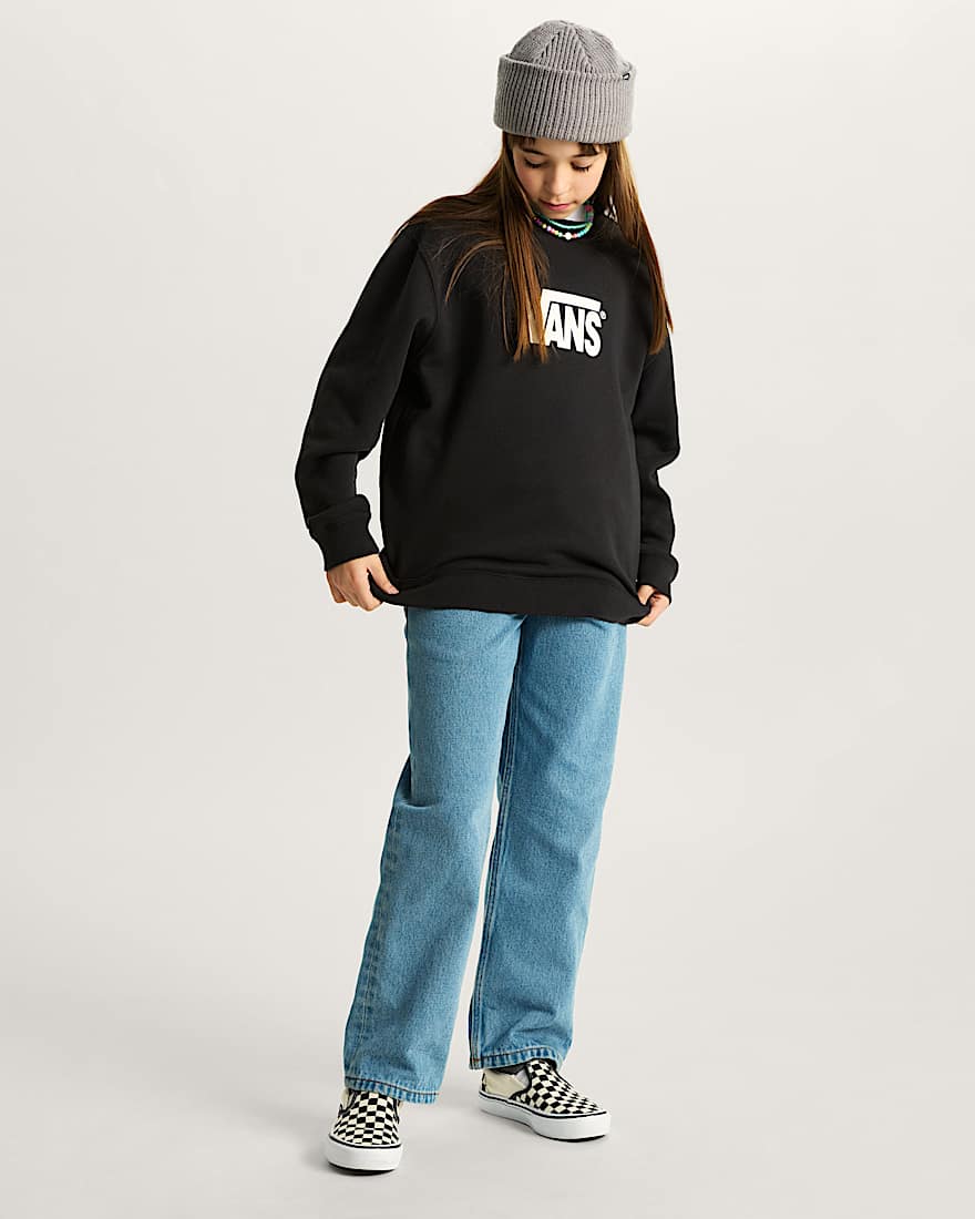 Kinder StretchSweatshirt mit Rundhalsausschnitt und Logo 814 Jahre VANS Schwarz ALT8