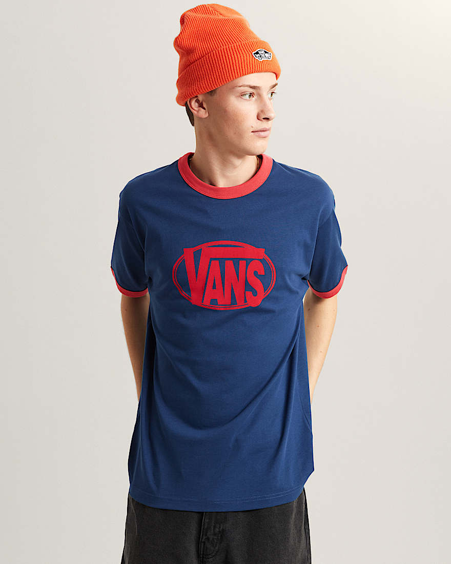 RingerTShirt mit Logo in der Brustmitte VANS Blau ALT2