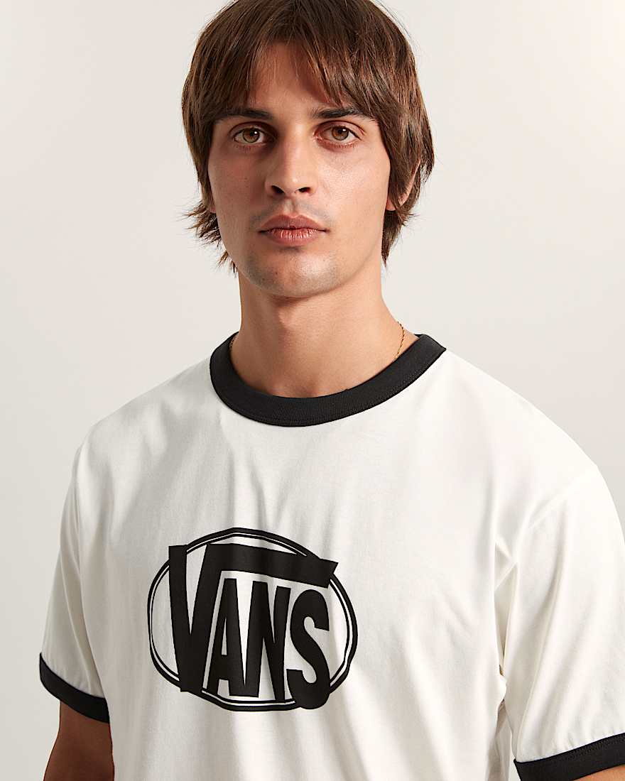 RingerTShirt mit Logo in der Brustmitte VANS Wei ALT5