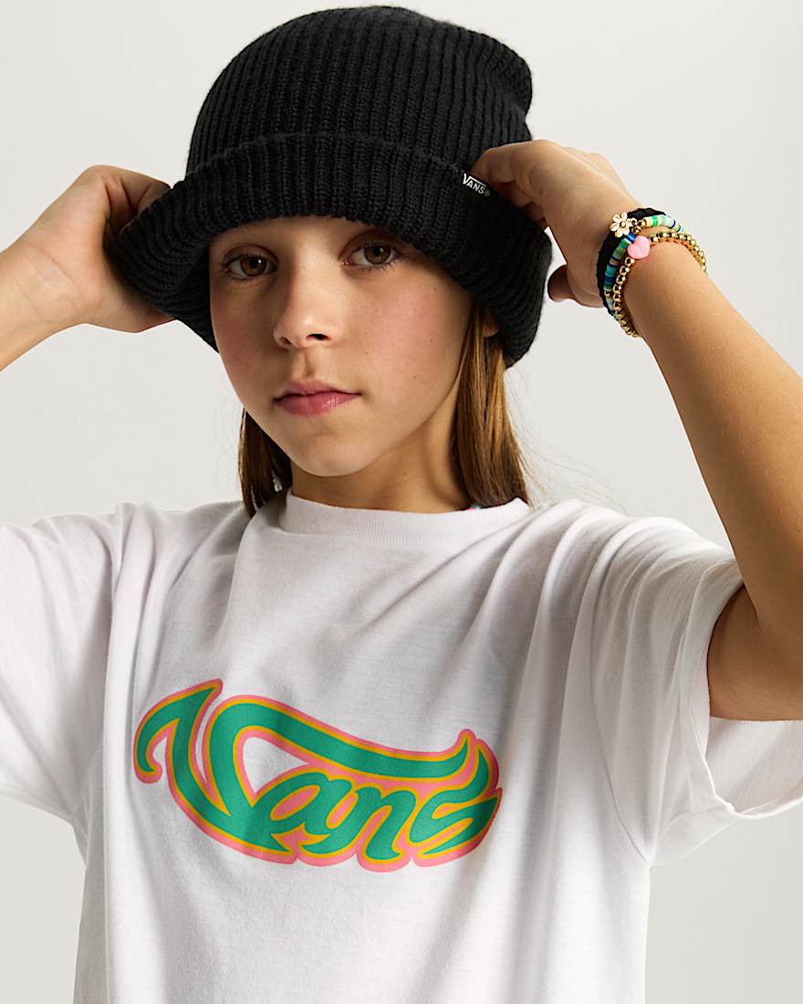 Kinder Wavy Script TShirt 814 Jahre VANS Wei ALT5