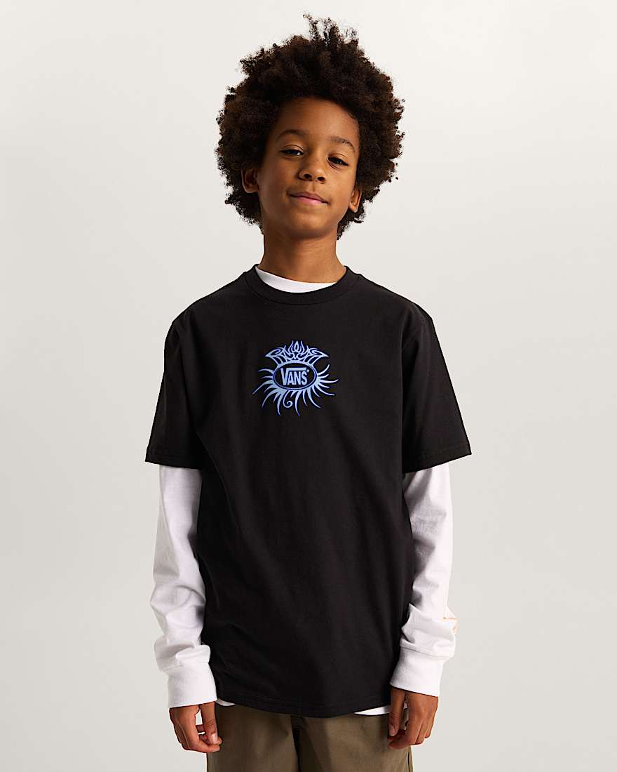 Kinder Torched Logo TShirt 814 Jahre VANS Schwarz ALT2