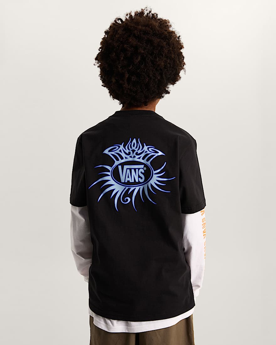 Kinder Torched Logo TShirt 814 Jahre VANS Schwarz ALT3