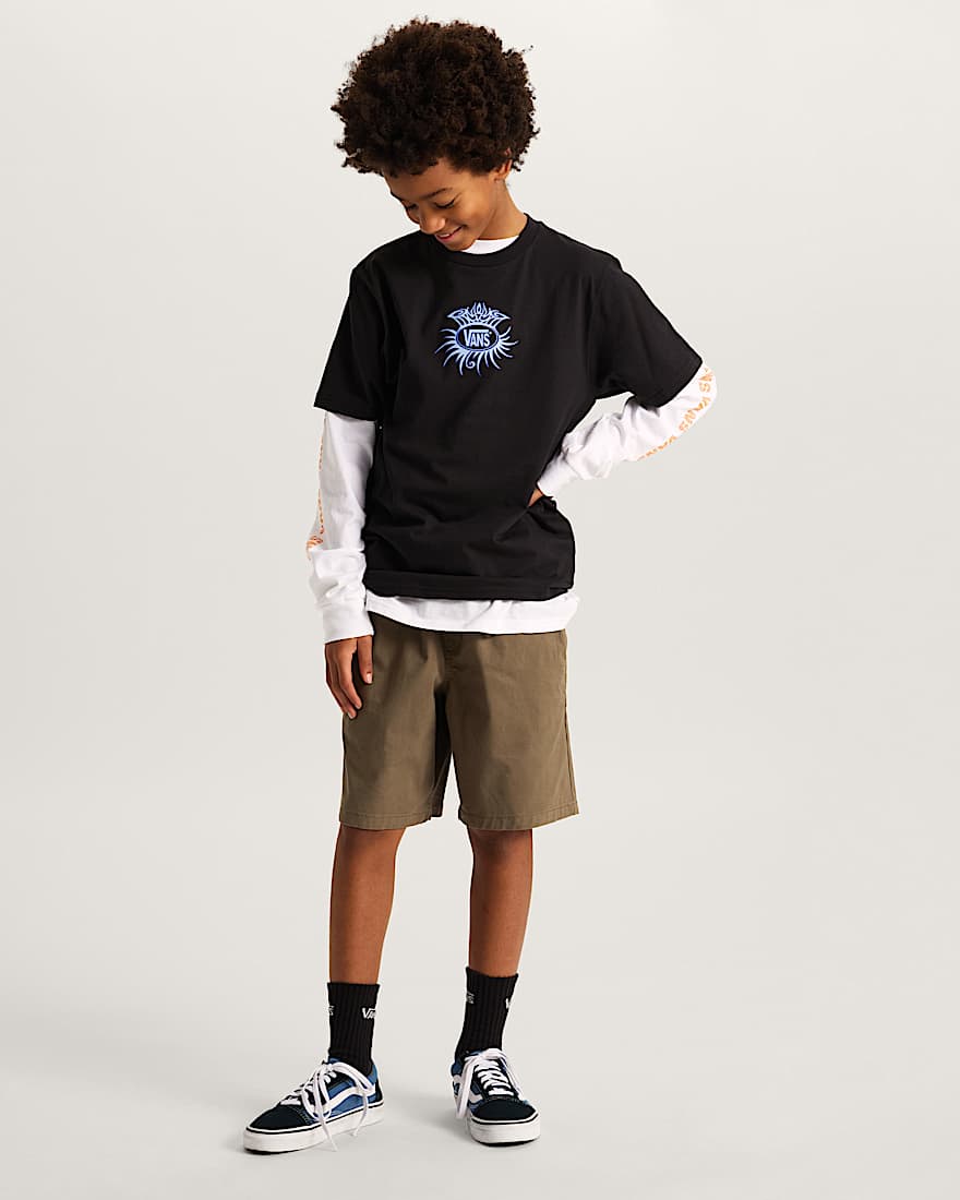Kinder Torched Logo TShirt 814 Jahre VANS Schwarz ALT4