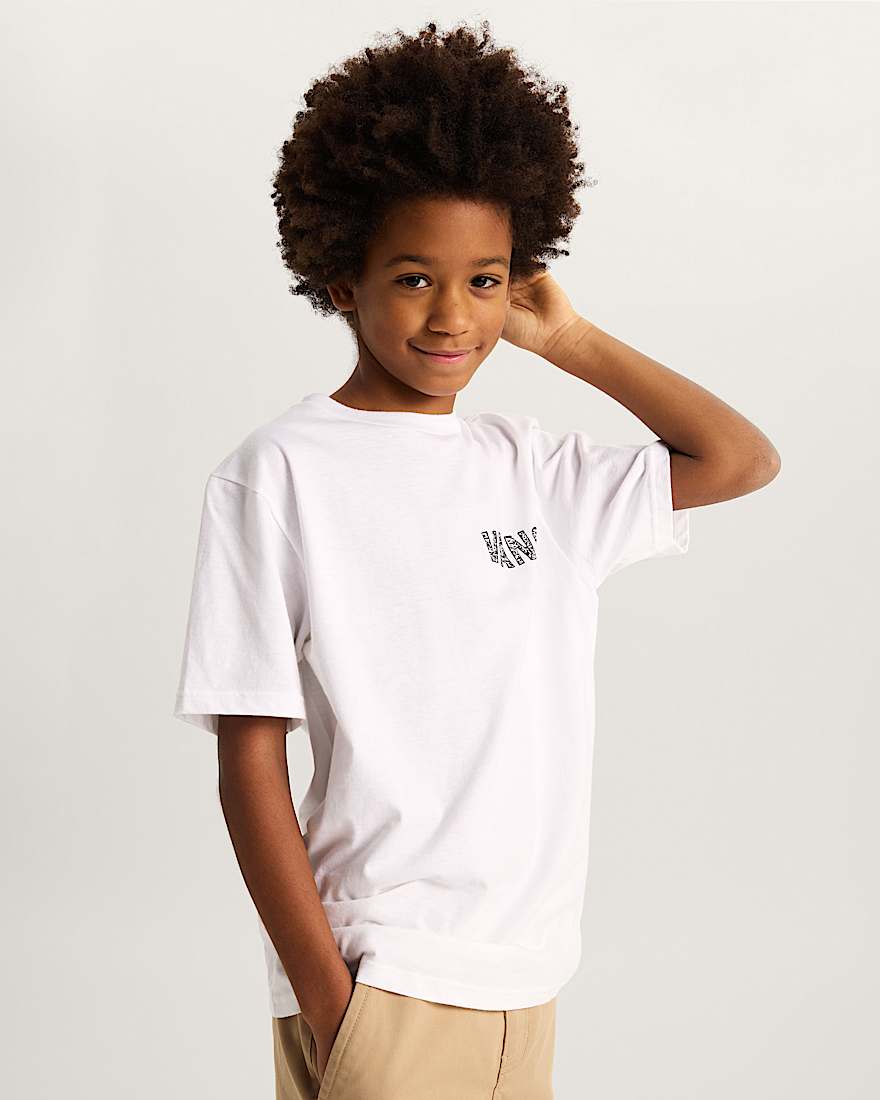 Kinder Racing Flames TShirt 814 Jahre VANS Wei ALT2