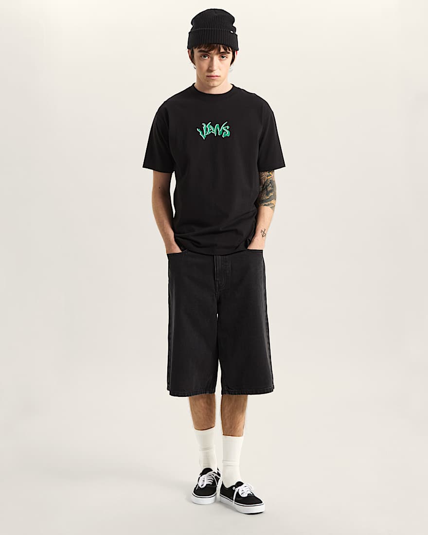 STRETCHED LOGO DENIM SHORT Black Light Stonewash VANS Schwarz ALT5