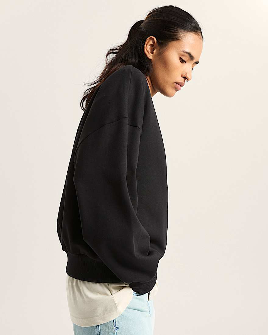 Ellipse Retro Rundhalspullover VANS Schwarz ALT4