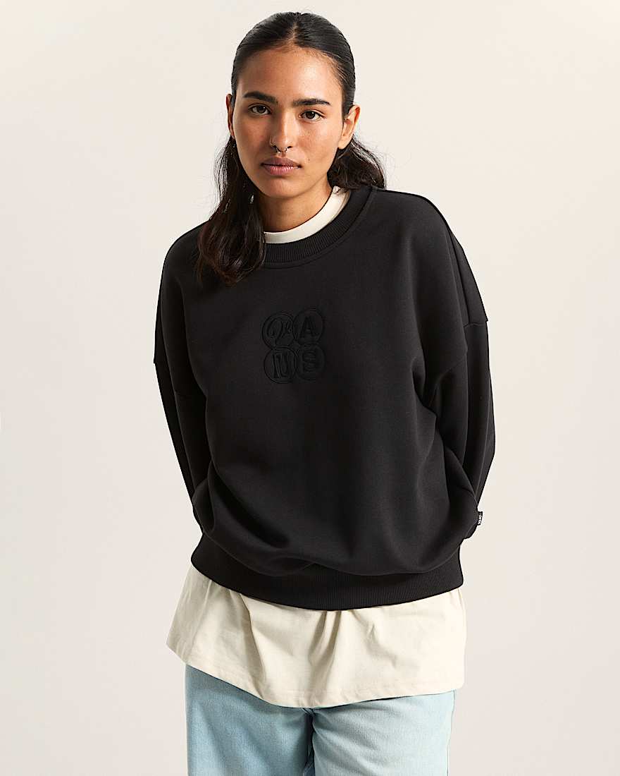 Ellipse Retro Rundhalspullover VANS Schwarz ALT2