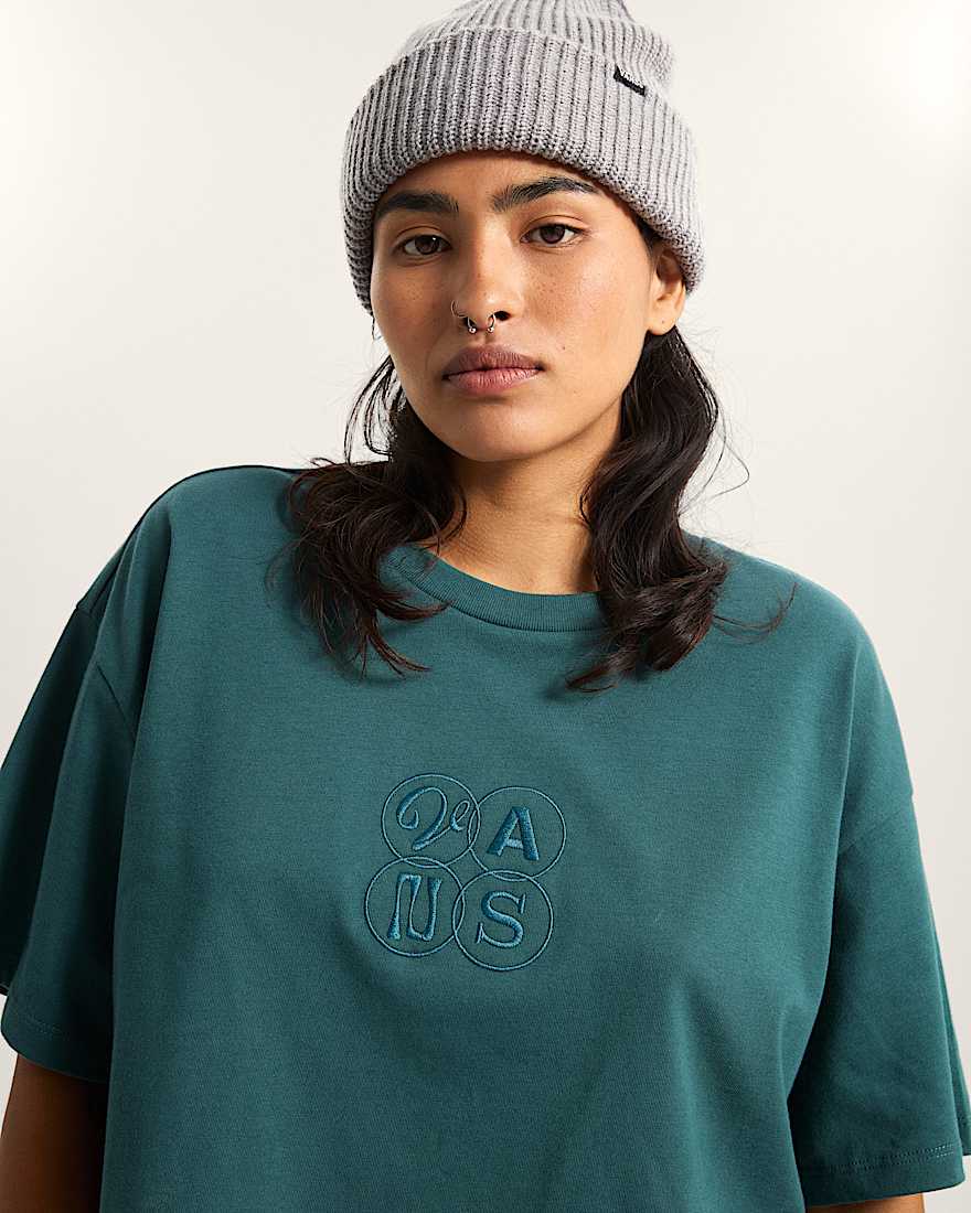 Ellipse Relax Crop TShirt VANS Grn ALT5