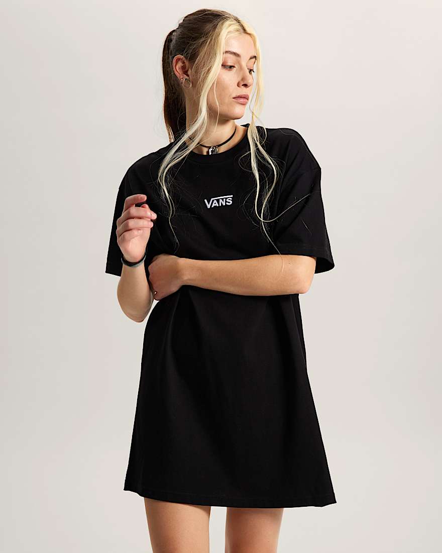 Center Vee TShirtKleid VANS Schwarz ALT2