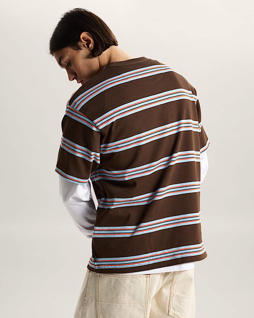 Mesa Stripe TShirt  VANS Braun ALT3