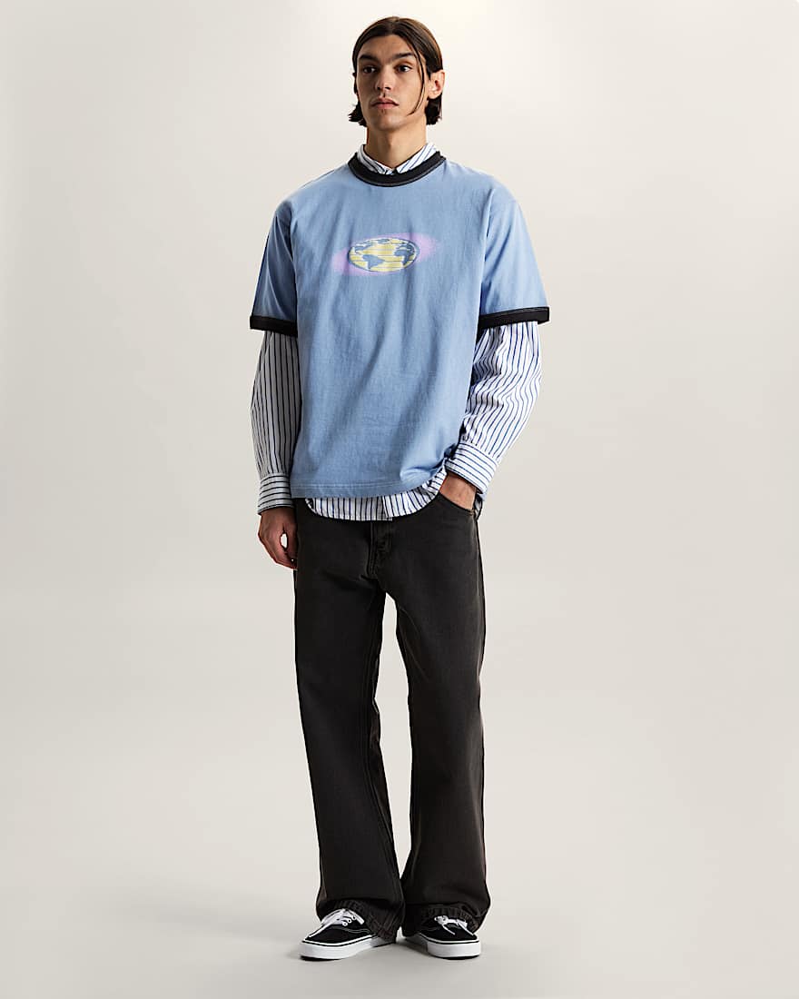 Pixel Globe TShirt VANS Grau ALT4