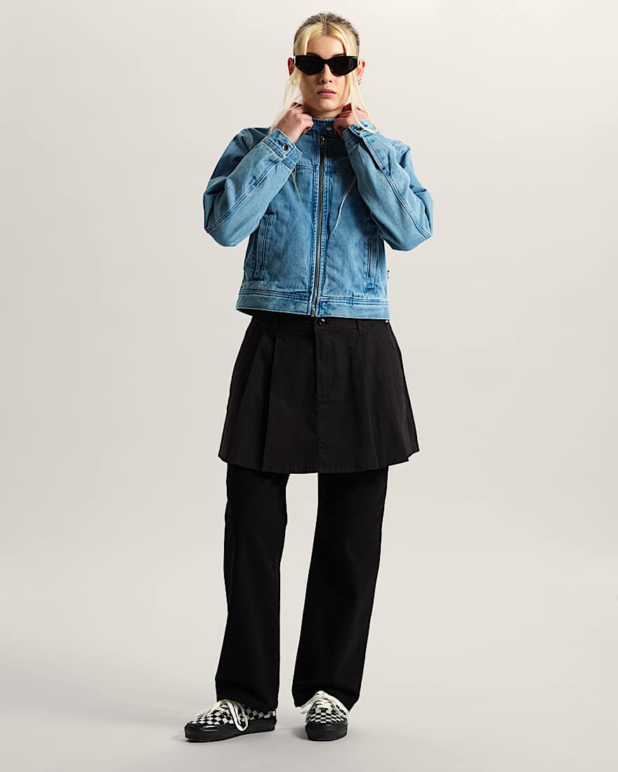 Premium Damen Pomona Kragenlose StationJacke VANS Blau ALT5