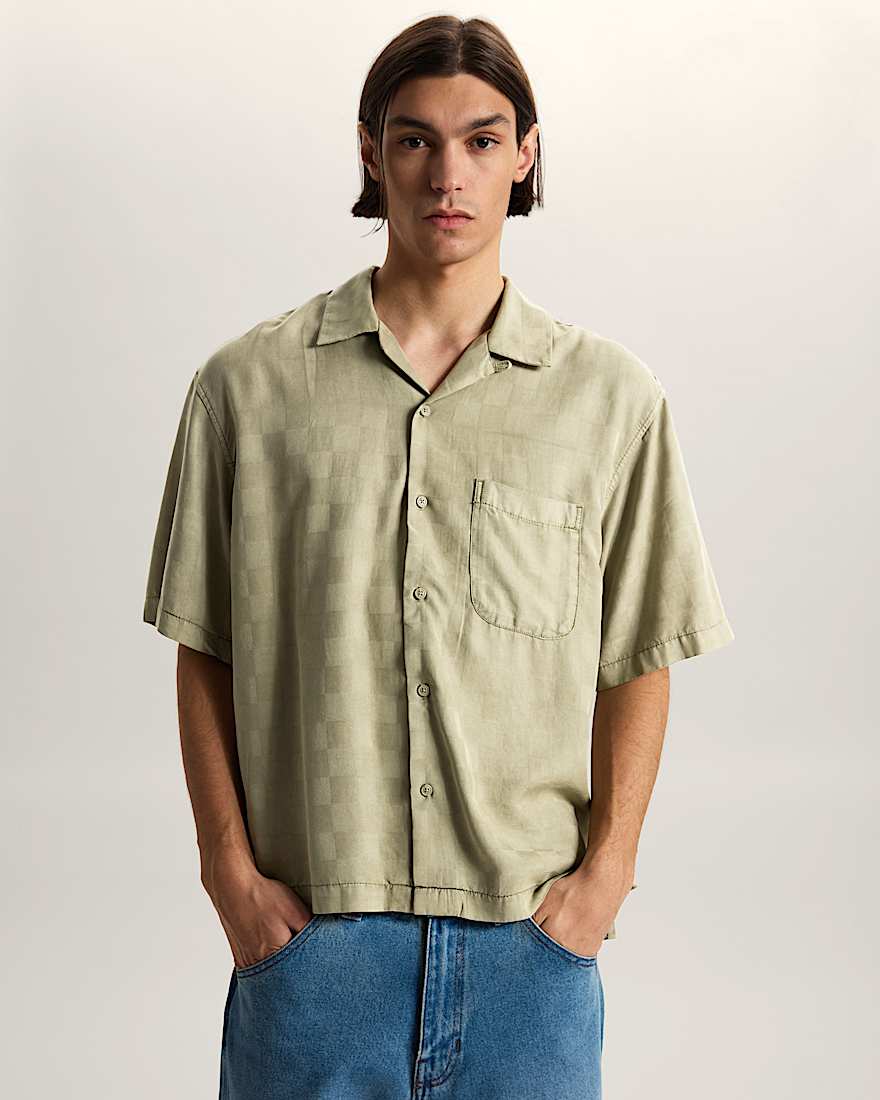 Van Doren Check Camp TShirt VANS Beige ALT2