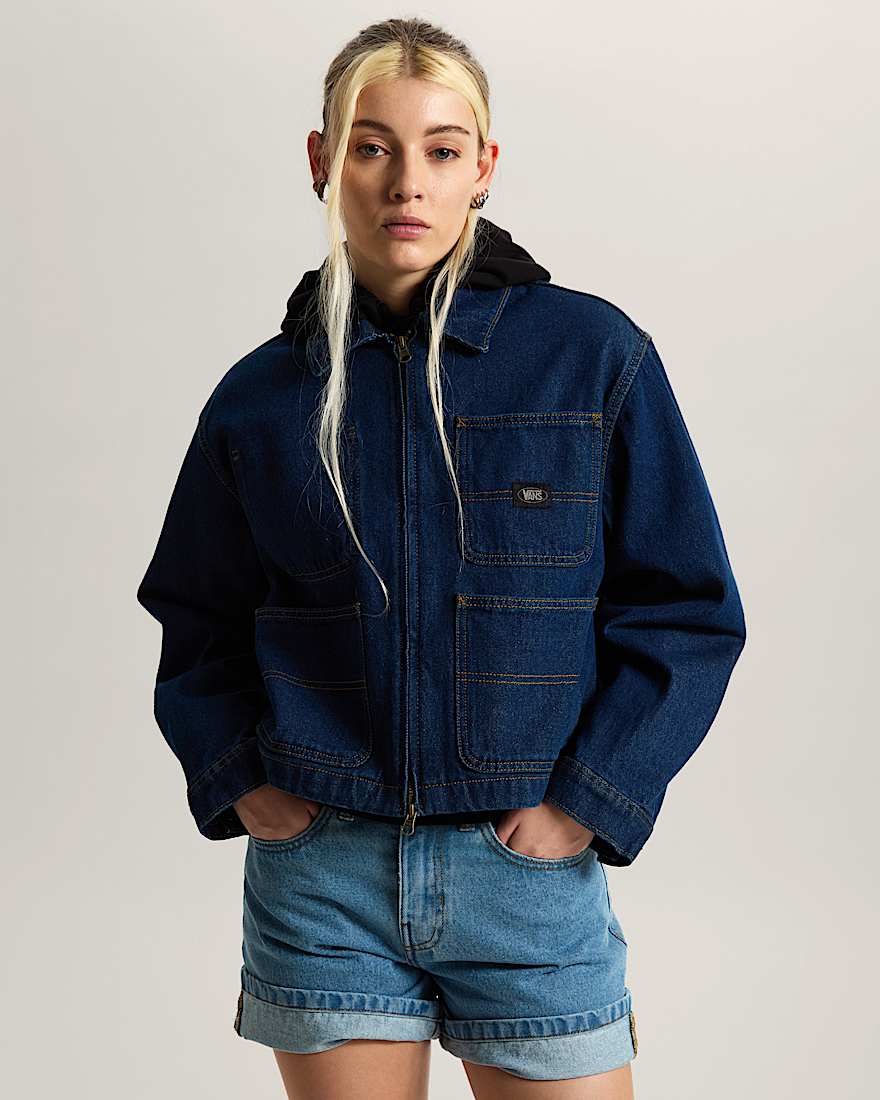 Emily Boxy Work Wear Jacke VANS Blau ALT2