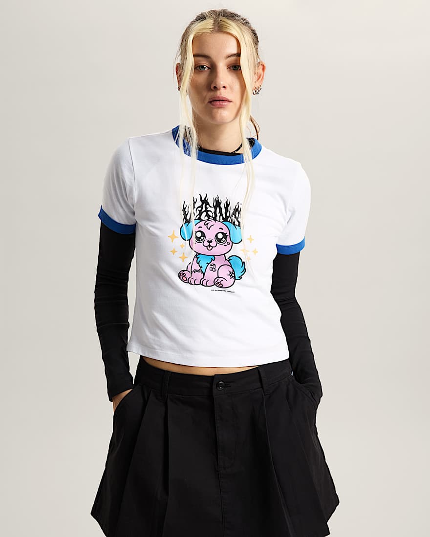 Puppy Ringer TShirt VANS Wei ALT2