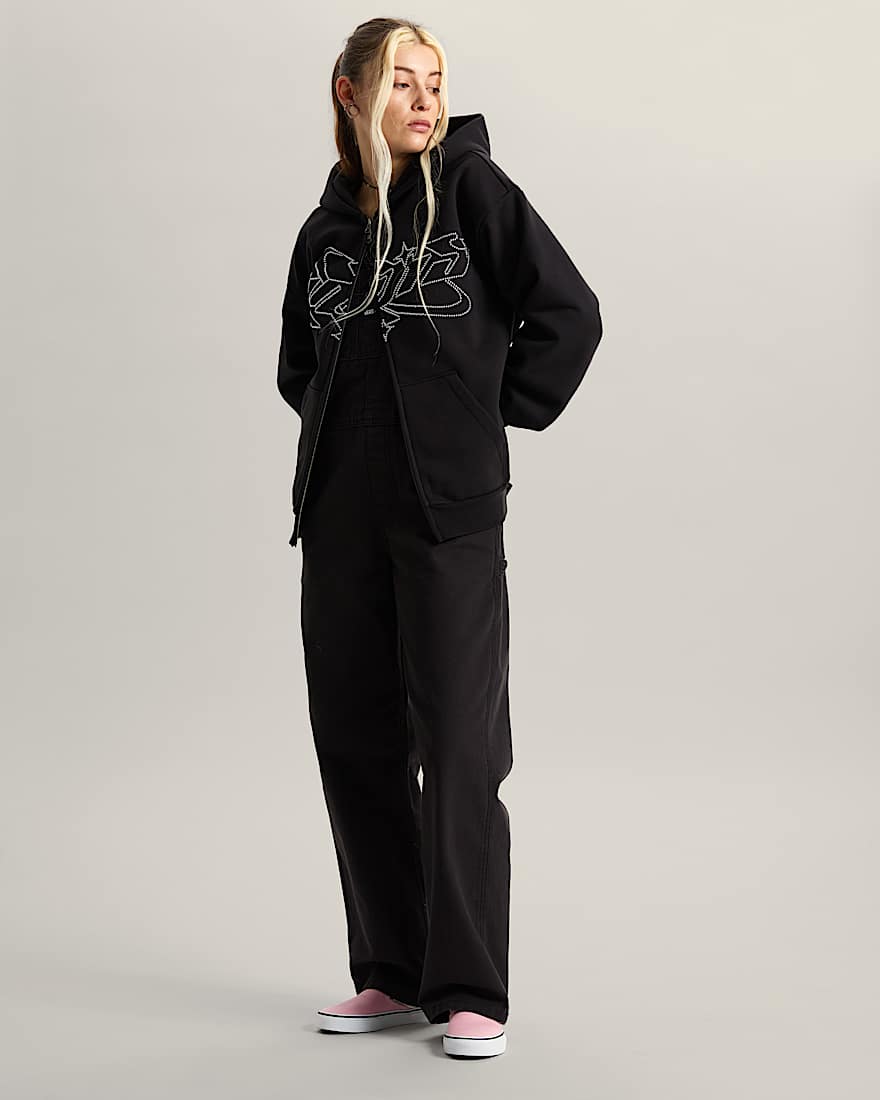 Y2K Star Hoodie mit Reiverschluss VANS Schwarz ALT5