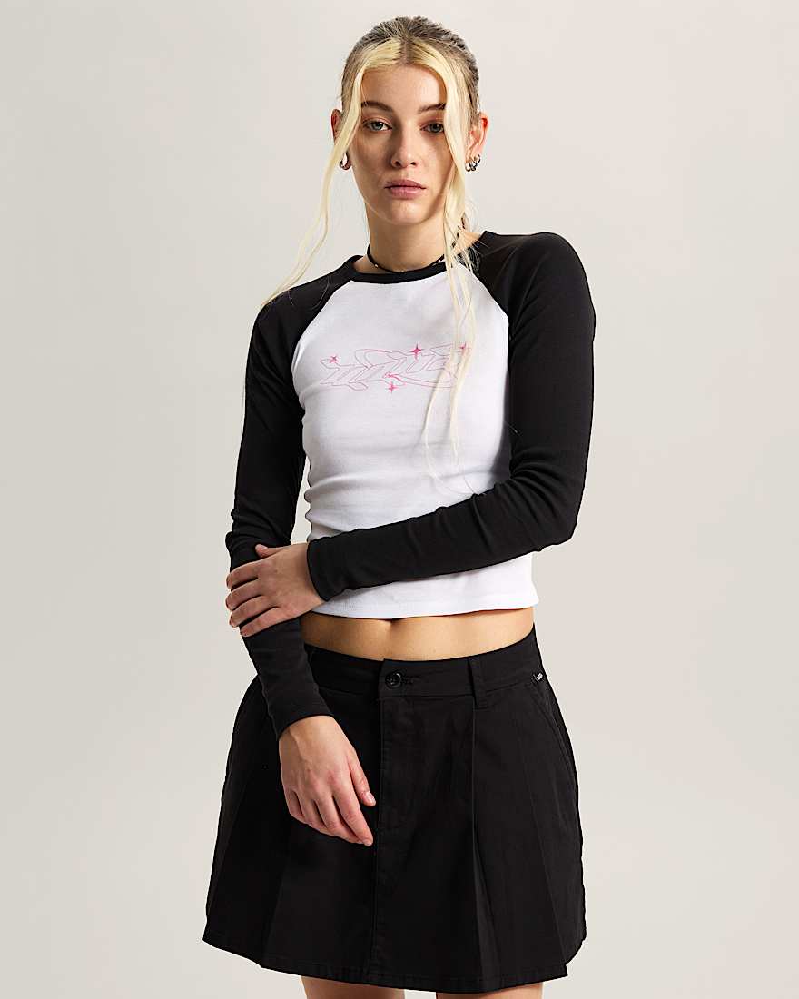 Y2K Star Raglan LangarmTShirt VANS Schwarz ALT2