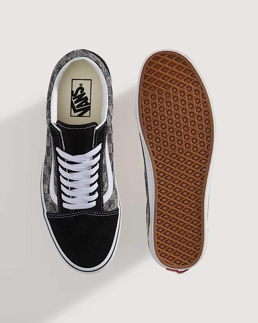Old Skool Denim Checkerboard Schuhe VANS Schwarz ALT2