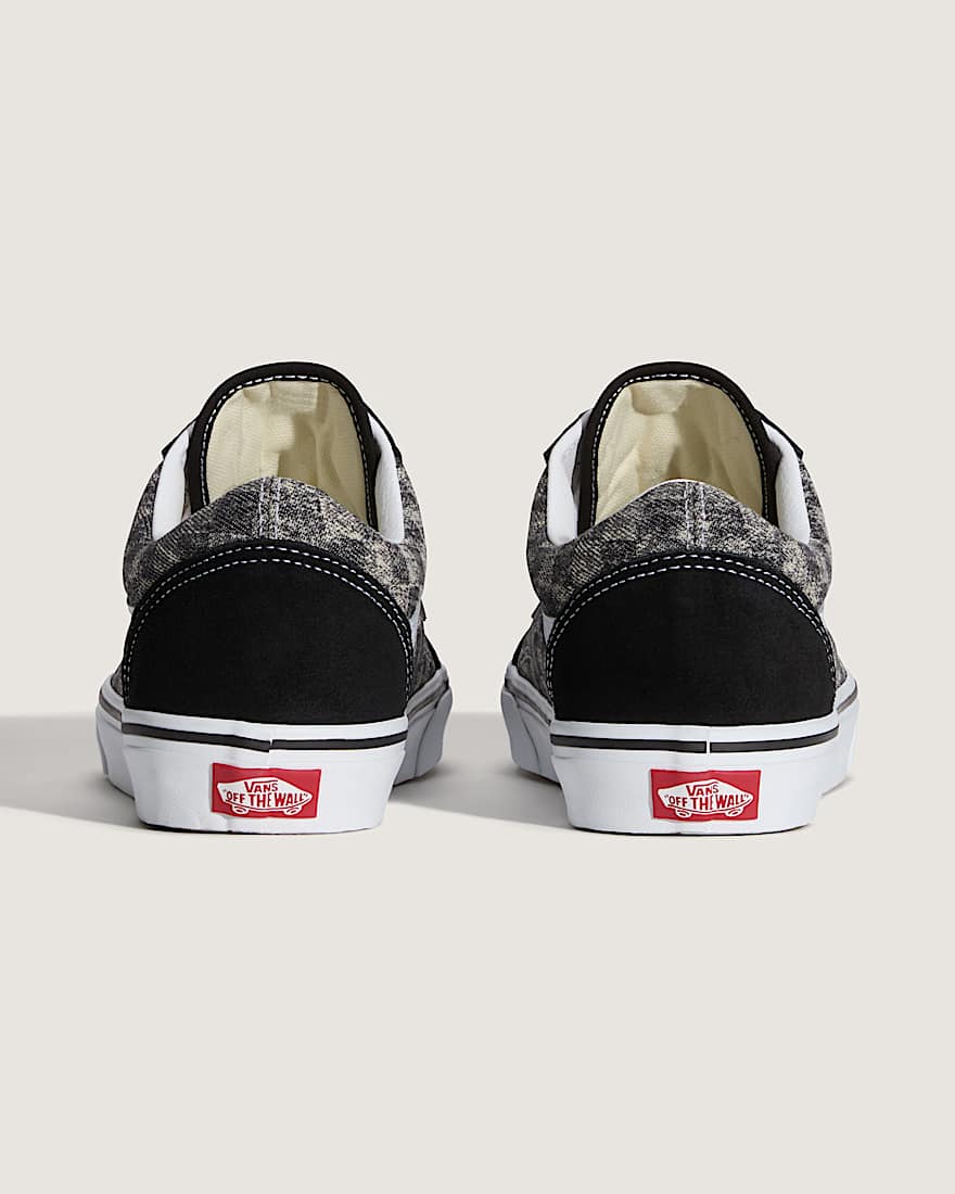 Old Skool Denim Checkerboard Schuhe VANS Schwarz ALT3