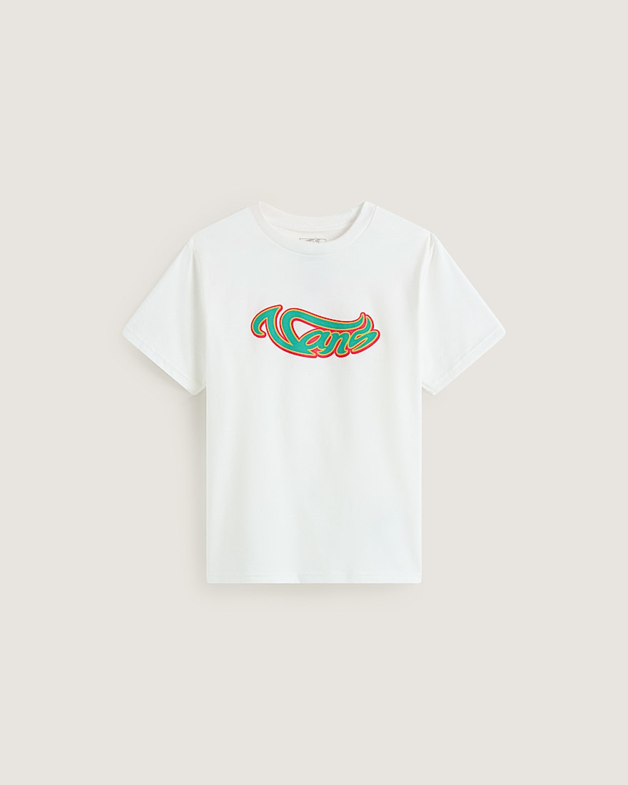 Kinder Wavy Script TShirt 814 Jahre VANS Wei HERO