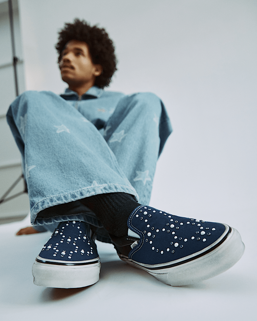 Premium Classic SlipOn Schuhe VANS Blau ALT2