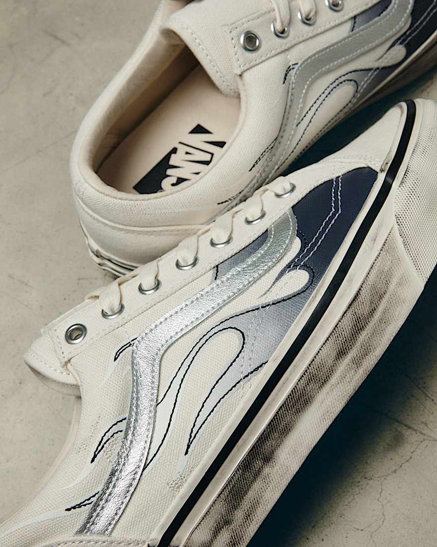 Premium Old Skool 36 Flames Schuhe VANS Wei ALT2