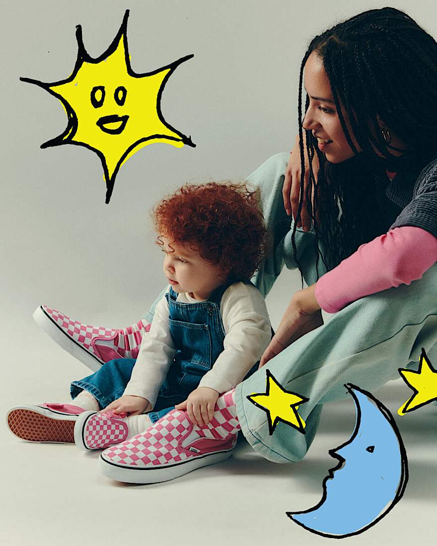 Classic SlipOn Checkerboard Schuhe VANS Rosa ALT1