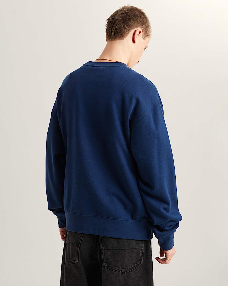 StretchSweatshirt mit Rundhalsausschnitt und Logo VANS Blau ALT3