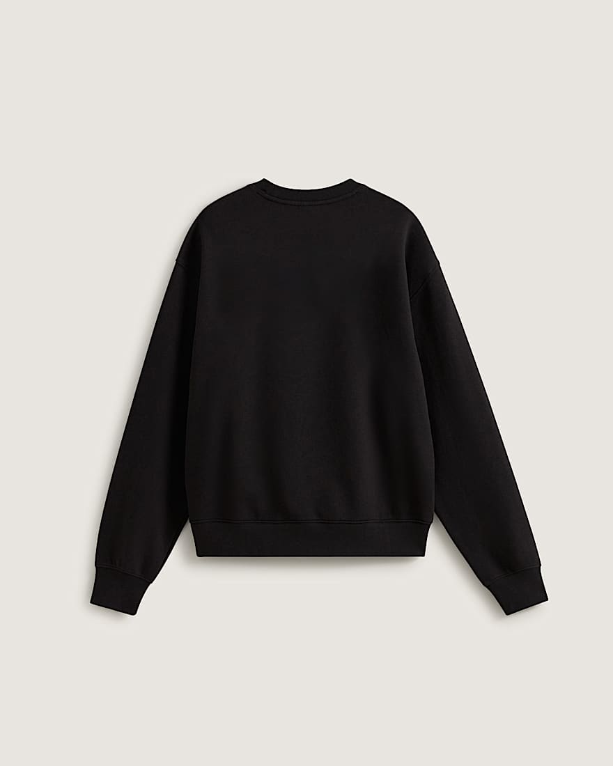 StretchSweatshirt mit Rundhalsausschnitt und Logo VANS Schwarz ALT1
