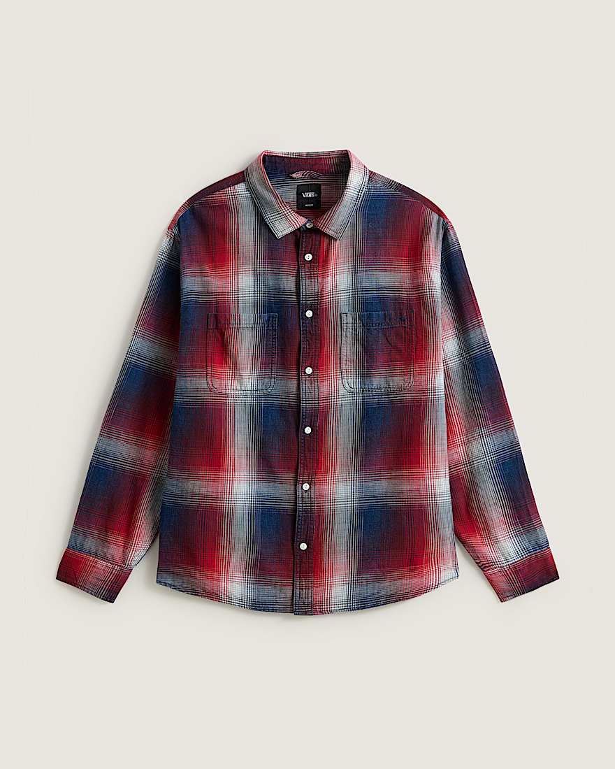 Indigo Plaid LS Woven Racing Red VANS Rot HERO