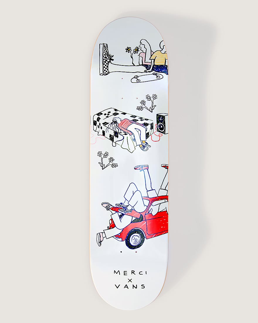 Planche de Skate Je Ne Vais Pas Bien Merci x Vans VANS Blanc HERO