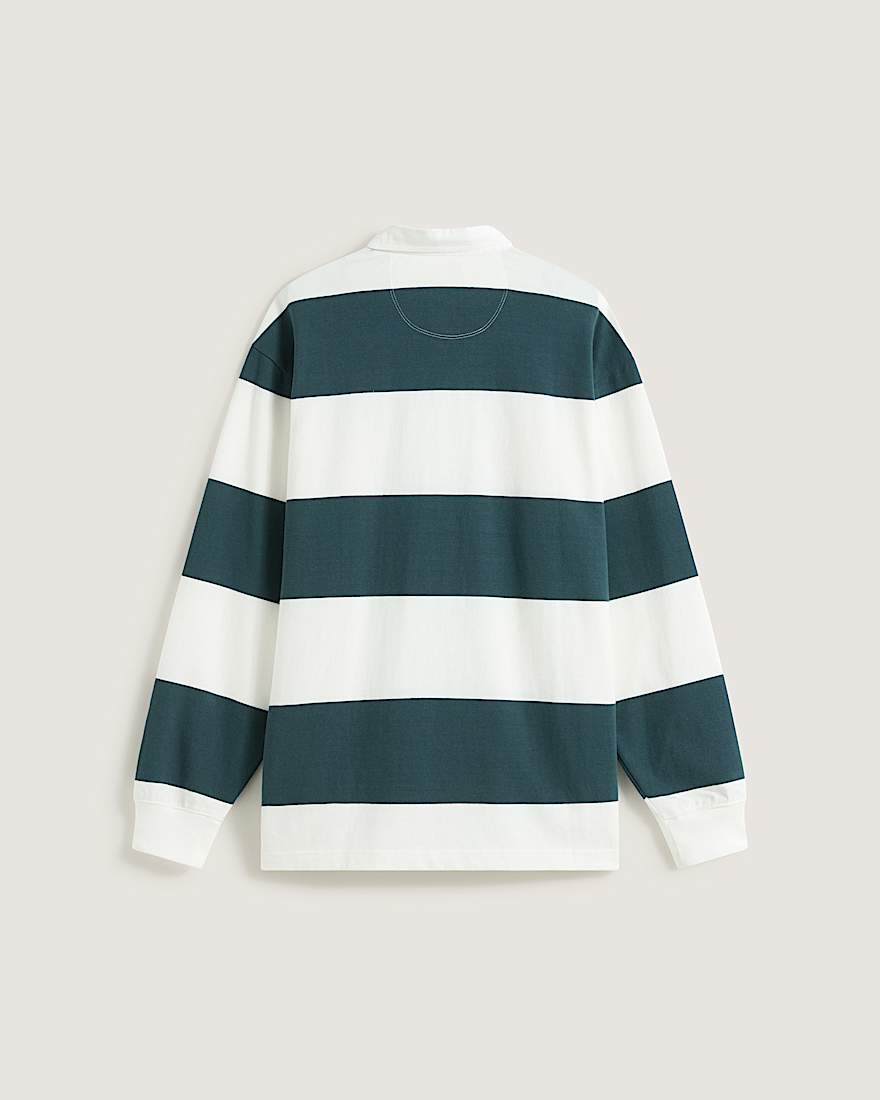 Ward Stripe Rugby Knit MarshmallowMysticMoss VANS Grn ALT1
