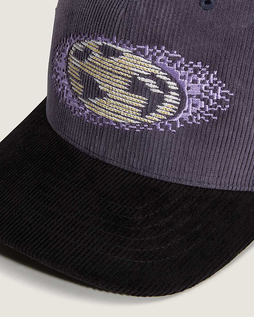 LX Pixel Globe Snapback Hat Steel Shadow VANS Grau ALT2