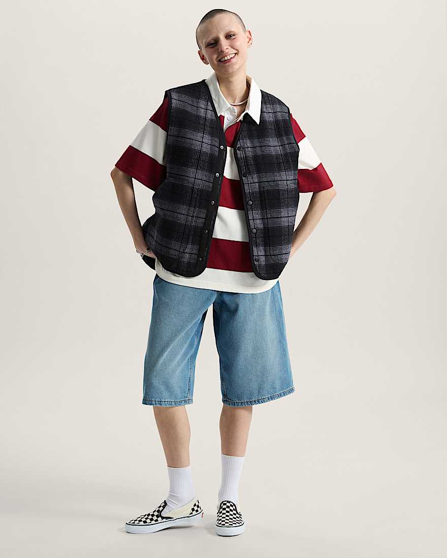 Cinched Check5 BaggyShorts VANS Blau ALT5