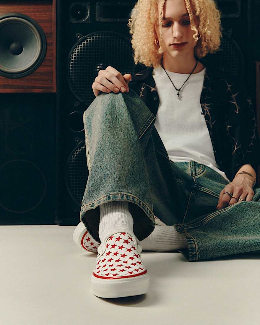 Premium Classic SlipOn Schuhe VANS Rot ALT1